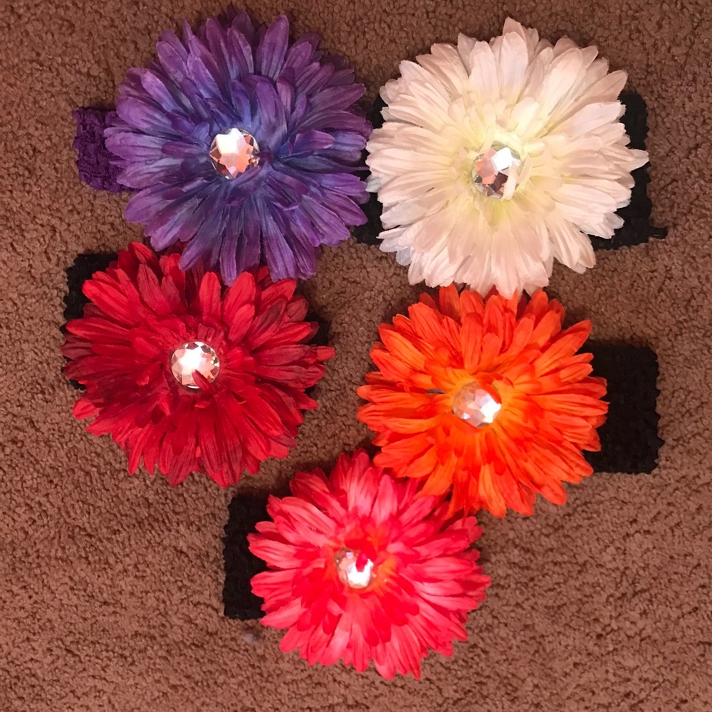 Large flower headbands